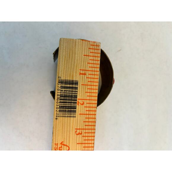 Vintage Red Brown/Gold Cuff Bracelet Costume Jewelry - Picture 3 of 5